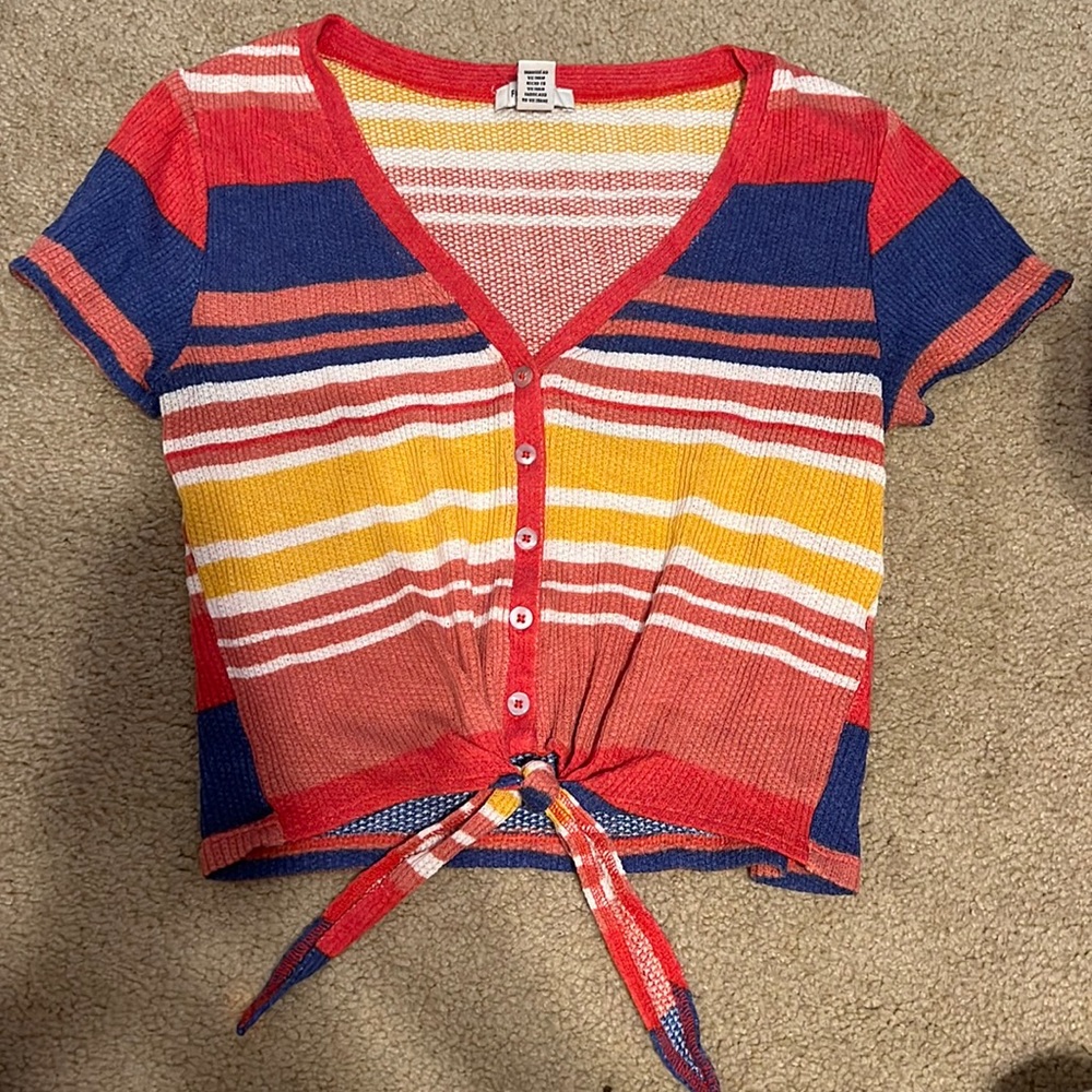 Forever 21 Cropped Button Down Shirt